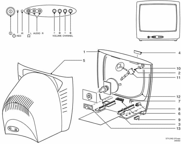 скачать схему телевизора PHILIPS 14PT2001